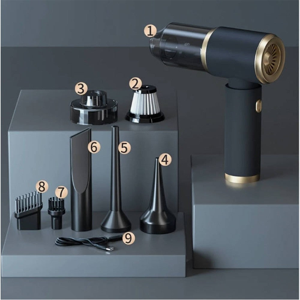 Support Pan European：4in1 13000Pa Cordless Mini Handheld Vacuum Cleaner Wet & Dry Battery Car Office Home DE