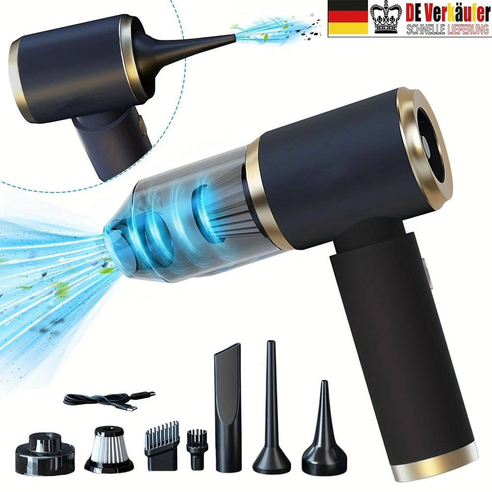 Support Pan European：4in1 13000Pa Cordless Mini Handheld Vacuum Cleaner Wet & Dry Battery Car Office Home DE