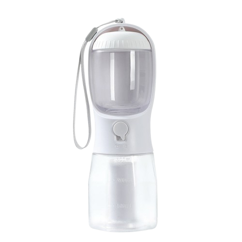 3-in-1 Dog Travel Water Bottle – Feeder & Waste Bag Holder