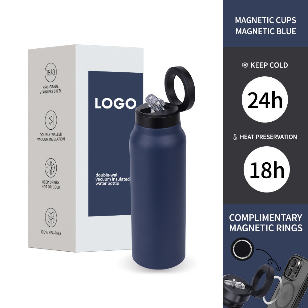 Magnetic Water Bottle with Phone Holder – Insulated Stainless Steel Cup